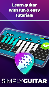 تحميل تطبيق Simply Guitar by JoyTunes v1.4.43 لتعلم الجيتار برو للأندرويد  1