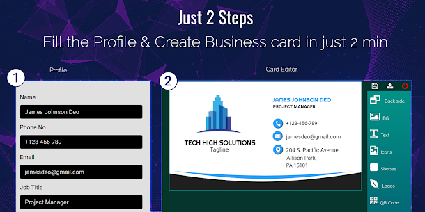 تحميل Business Card Maker pro صانع بطاقة الأعمال للأندرويد اخر اصدار 2