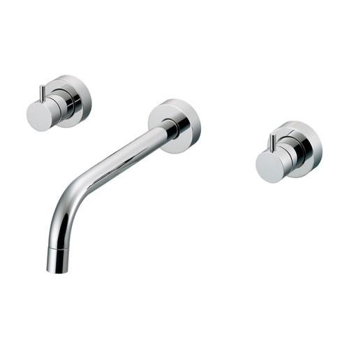 《KJK》 カクダイ 壁付2ハンドル混合栓 ωσ0