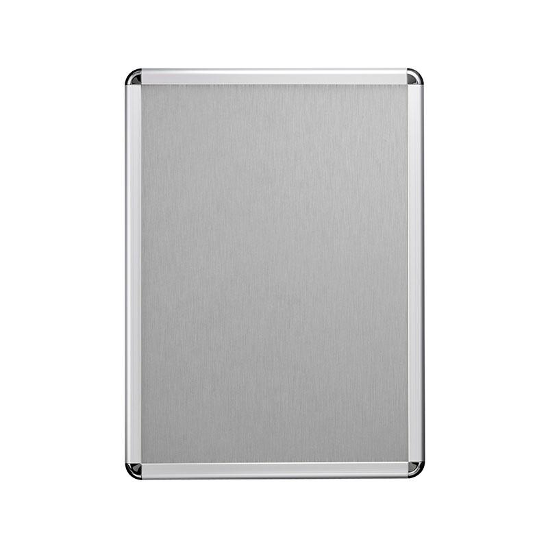 ポスターフレーム ポスター額 A1 壁付け 四辺開閉式 ポスターグリップ PG-32R ツヤ有シルバー 屋外用 R型 防水パックシート付き