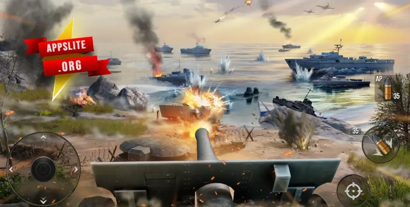 Background تحميل لعبة World of Artillery مهكرة 2024 للأندرويد 
