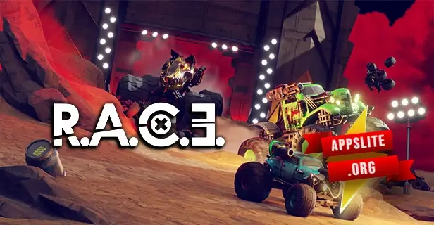 Background تحميل لعبة RACE: Rocket Arena مهكرة 2024 للأندرويد 