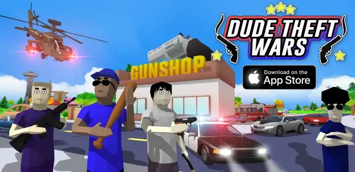Background تحميل لعبة Dude Theft Wars مهكرة 2024 للأندرويد مجاناً 