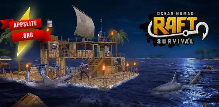 Background تحميل لعبة Raft Survival: Ocean Nomad مهكرة 2024 للأندرويد 
